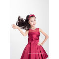 Christmas Eve clothes red christmas models children clothing for new year one piece big red bow dresses wholesale